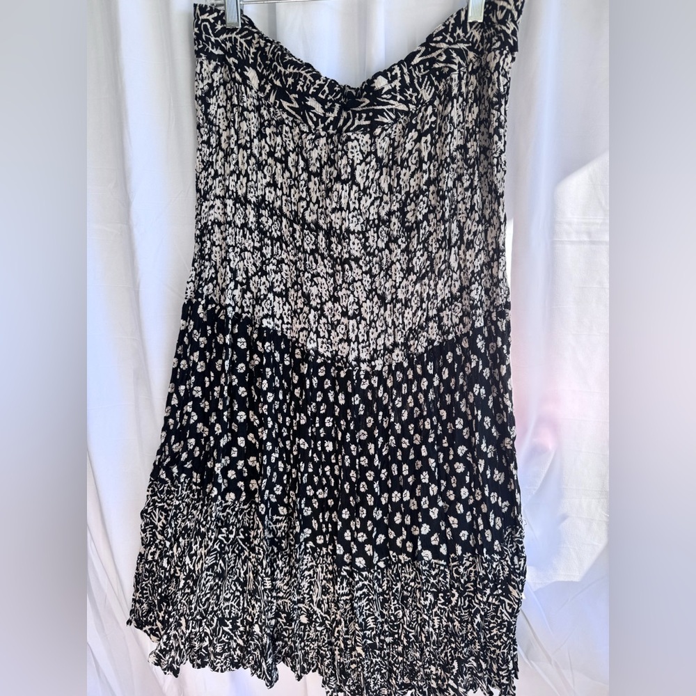 Chaudry‎ KC Bohemian Maxi Skirt with Black & Cream Size 2X NWOT